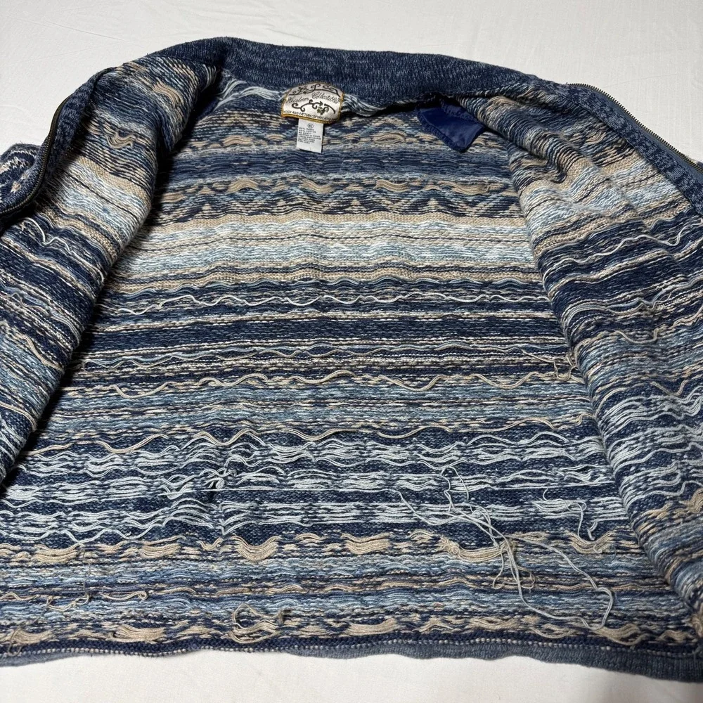 Vintage Heirloom Collectibles Women's XL Fair Isle Geometric Cardigan Sweater